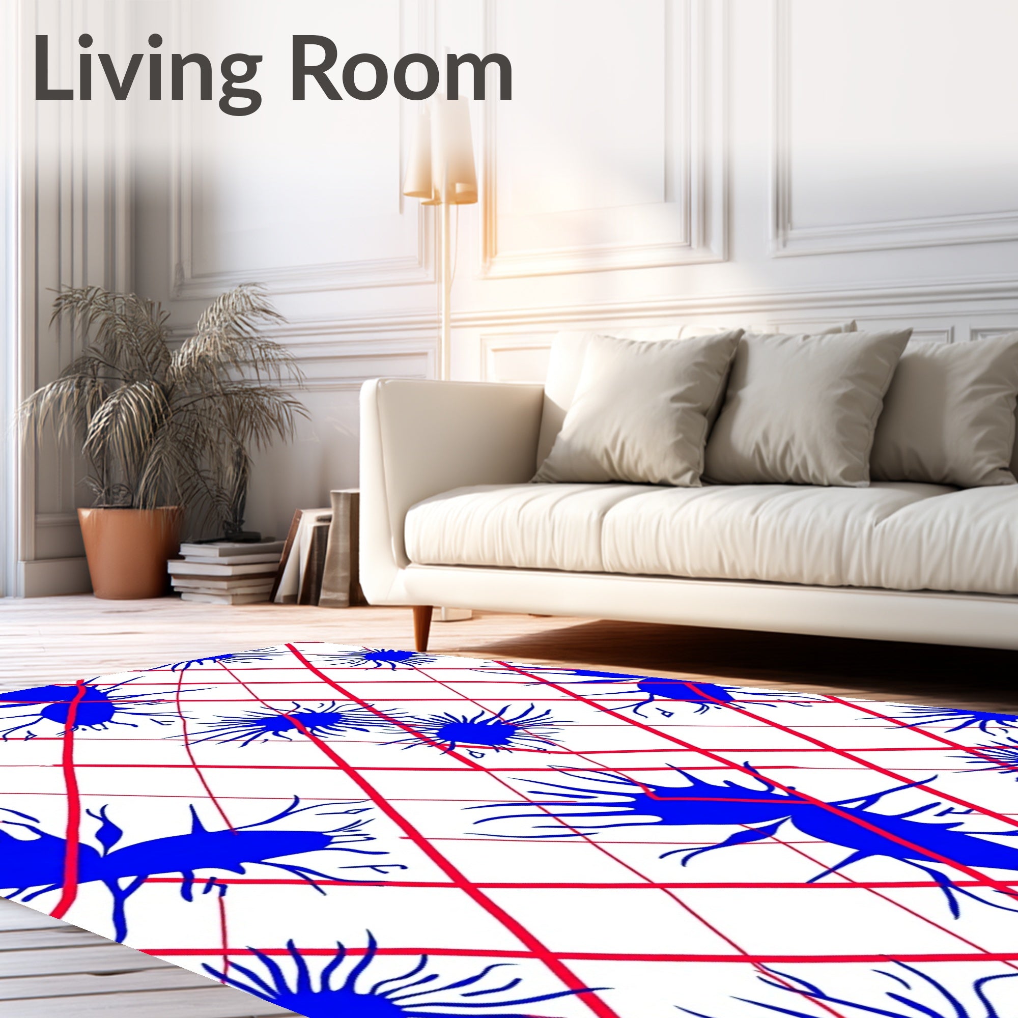 Crimson Diamond Burst Abstract Rug