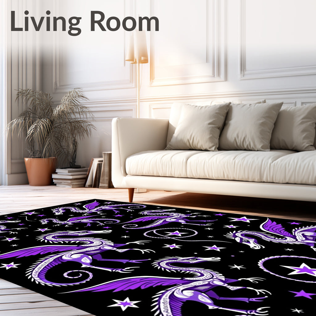 Purple Dragon Starry Night Rug