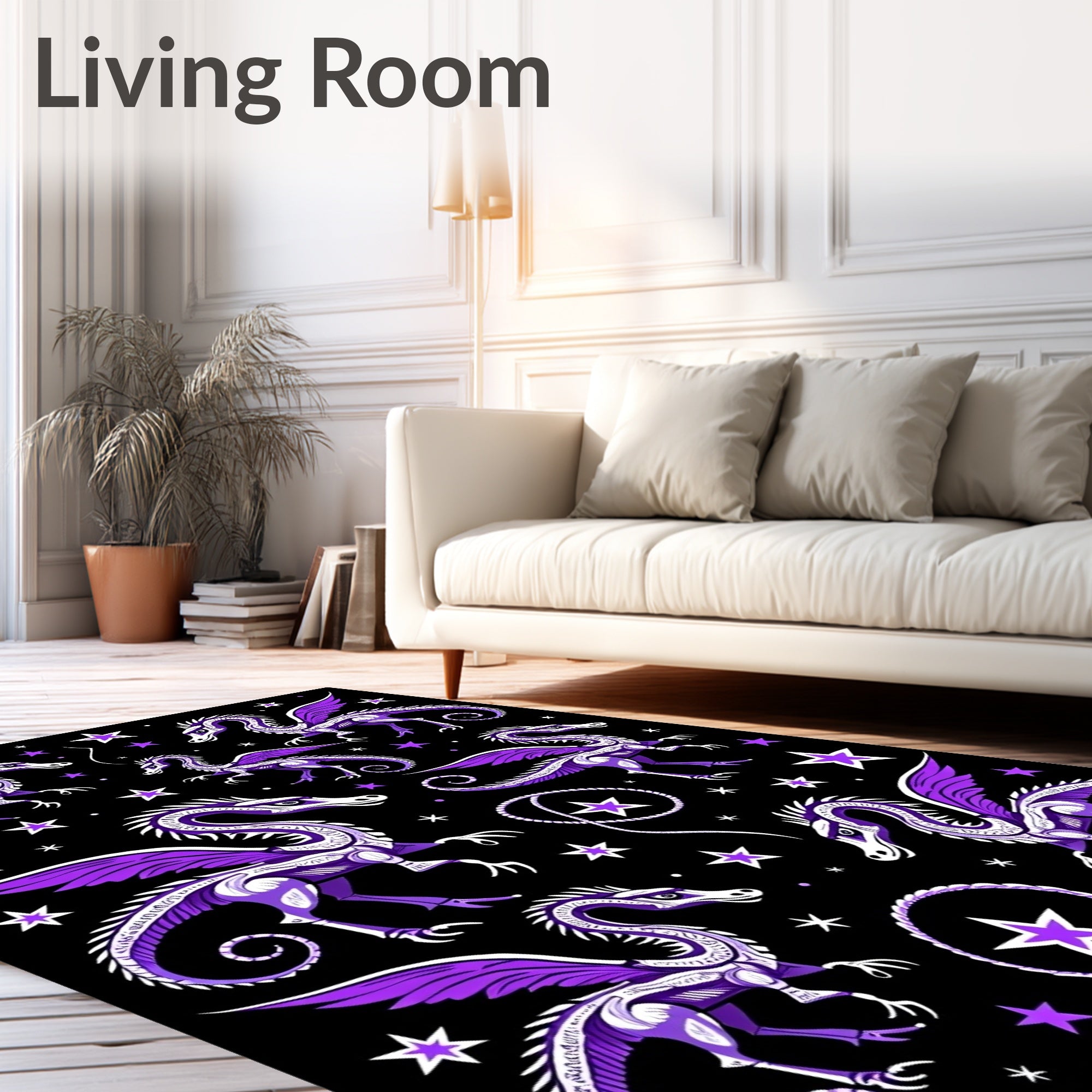Purple Dragon Starry Night Rug