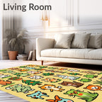 Cute Kawaii Animals Forest Collection Rug
