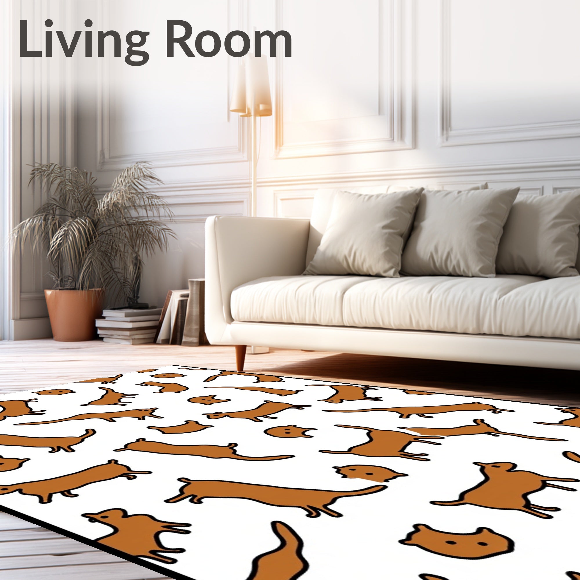 Brown Dog Medley Repeat Rug