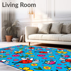 Whimsical Ladybug Garden Floral Rug
