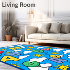 Alphabet Balloons Sun Clouds Playful Rug