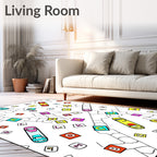 Colorful Alphabet Cars Road Adventure Rug