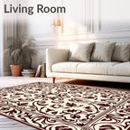 Classic Floral Scrollwork Medallion Rug
