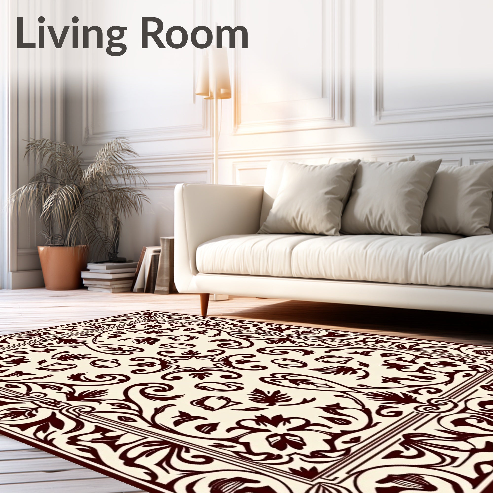 Classic Floral Scrollwork Medallion Rug