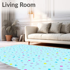 Cute Pastel Scatter Shapes Rug