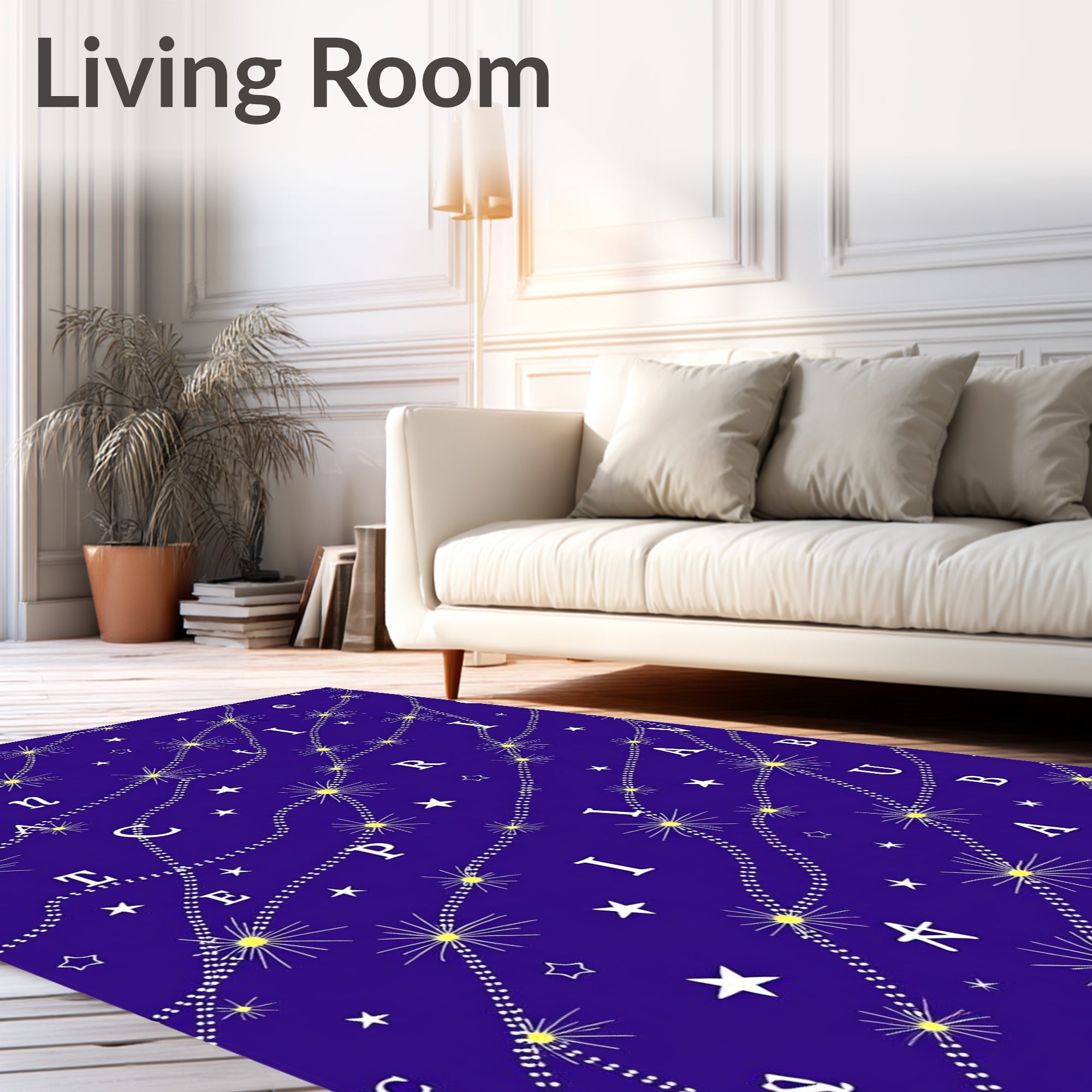 Celestial Starry Night Constellation Rug