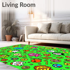 Graffiti Character Doodle Mix Rug