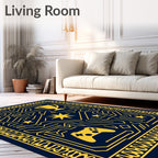 Yellow Circuit Board Trophy Gaming Rug