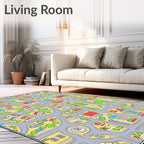 Whimsical Townhouse Street Grid Rug