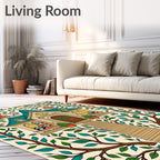 Whimsical Woodland House Creatures Rug
