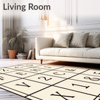 Geometric Alphabet Grid Rug