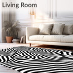 Bold Zebra Stripe Abstract Rug