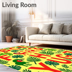 Bold Red Alphabet Jungle Animals Rug