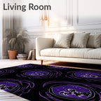 Dreamy Purple Swirl Portal Characters Rug