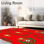 Golden Trophies Red Laurel Arch Rug