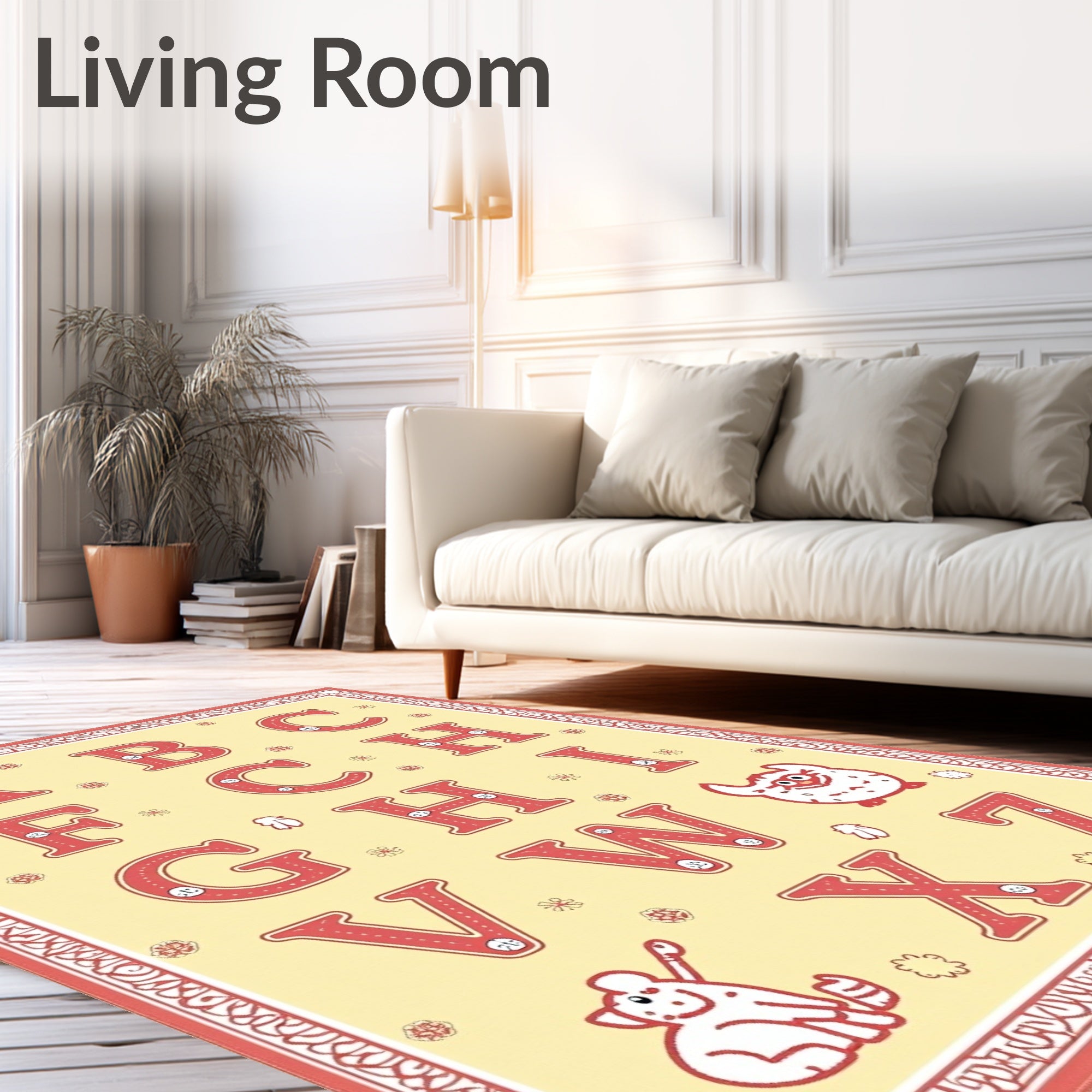 Whimsical Alphabet Kids Play Rug