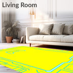 Neon Yellow Cyberpunk Controller Rug