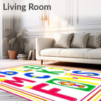 Colorful Alphabet Friends Playful Letters Rug