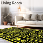 Bold Geometric Trophy and Crest Rug
