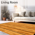 Rich Warm Wood Grain Planks Rug