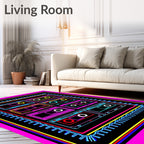 Retro Cassette Tape Collage Rug