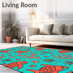 Coral Fish Starfish Undersea Whimsy Rug