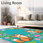 Whimsical Foxes And Forest Friends Rug