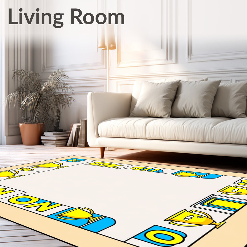 Retro Golden Trophy Champion Competition Rug