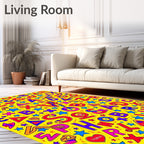 Alphabet Star Burst Composition Rug