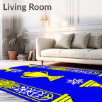 Blue Gold Trophy Star Medallion Rug