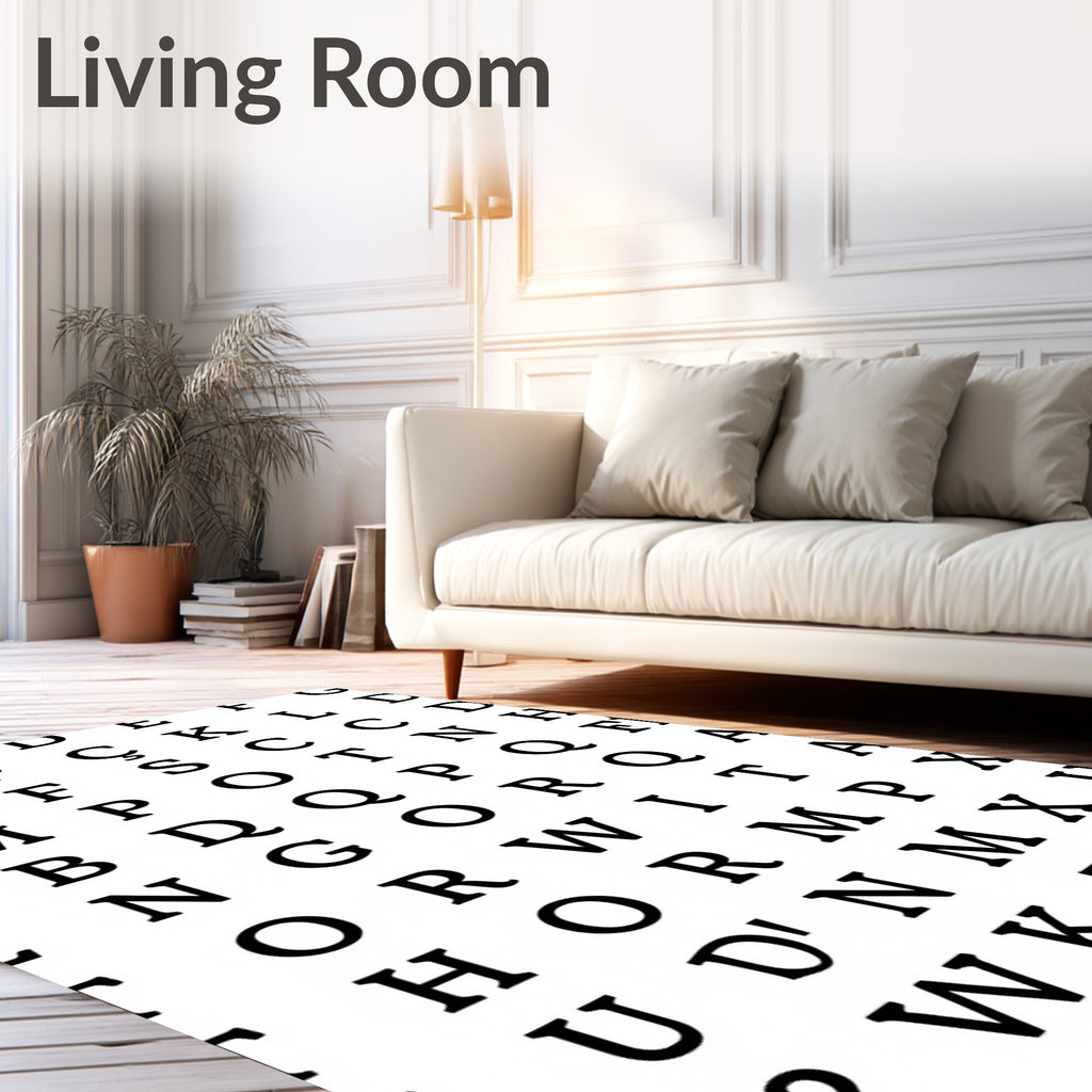 Alphabet Rows Grid Rug