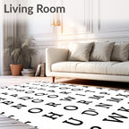 Alphabet Rows Grid Rug