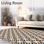 Rustic Geometric Tribal Diamond Rug