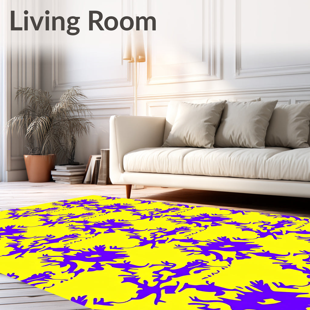 Bold Violet Organic Shape Rug