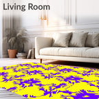 Bold Violet Organic Shape Rug