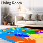 Whimsical Fish Coral Reef Scene Rug