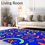 Colorful Abstract Memphis Shapes Rug