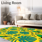 Tropical Parrot and Frog Jungle Rug