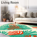 Coral Reef Botanical Statement Rug