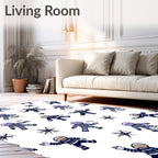Cosmic Astronaut Galaxy Print Rug