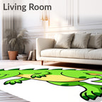 Green Cartoon Dinosaur Image Rug