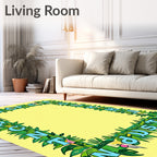 Tropical Alphabet Border Rug