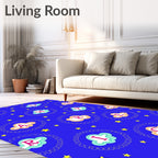 Dreamy Alphabet Clouds Starry Rug