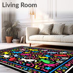 Playful Kitty Multi-Color Whimsical Rug