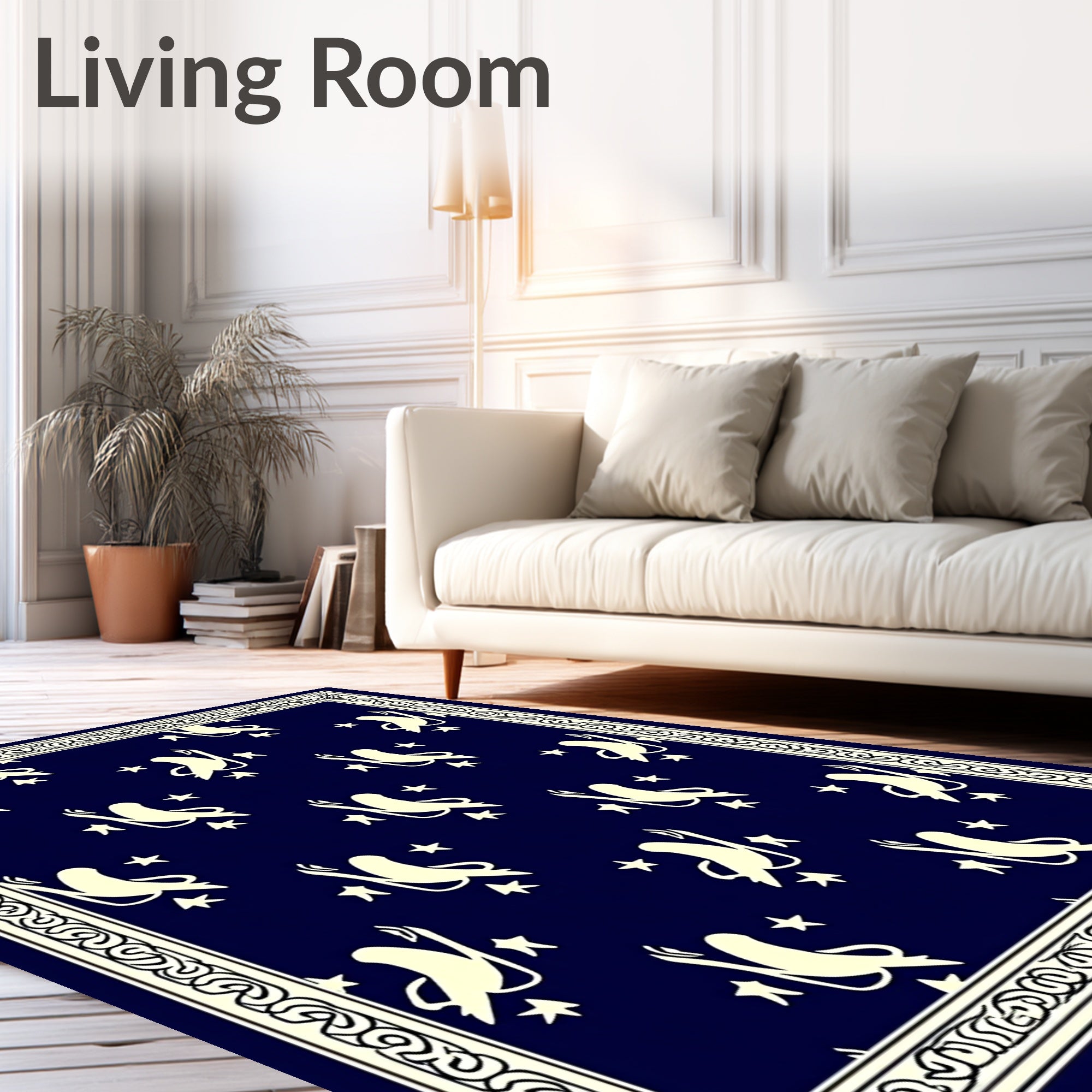 Cosmic Cream Banana Star Jam Rug
