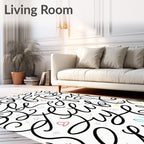 Scripted Letters Pastel Scribble Rug