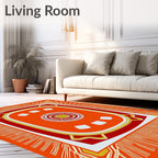 Vibrant Sunburst Geometric Medallion Rug