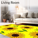 Sunny Yellow Sunflower Repeat Rug